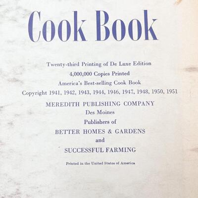 1951 BETTER HOMES AND GARDENS COOK BOOK