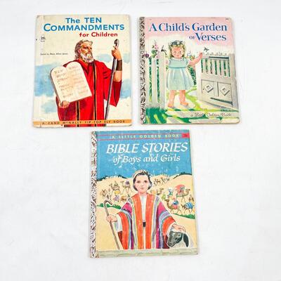 VINTAGE LITTLE GOLDEN RELIGIOUS KIDS BOOKS