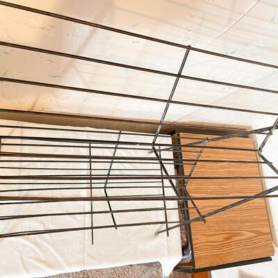 VINTAGE BLACK METAL BOOK RACK