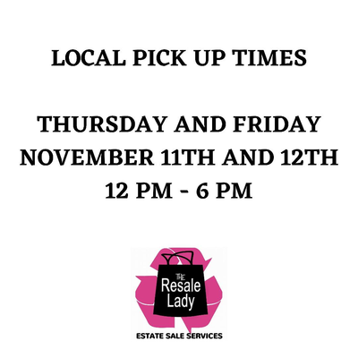 CLICK HERE FOR INFO ON LOCAL PICK UP