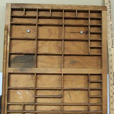 Large Vintage Printer Drawer Display