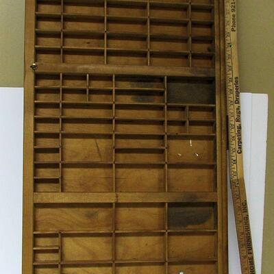 Large Vintage Printer Drawer Display