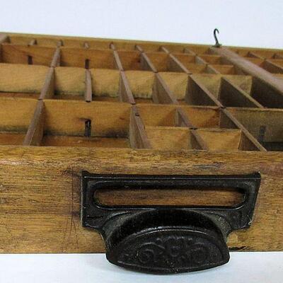 Large Vintage Printer Drawer Display