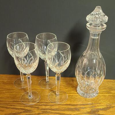 Lot 138: Waterford Wine Glasses and Decanter