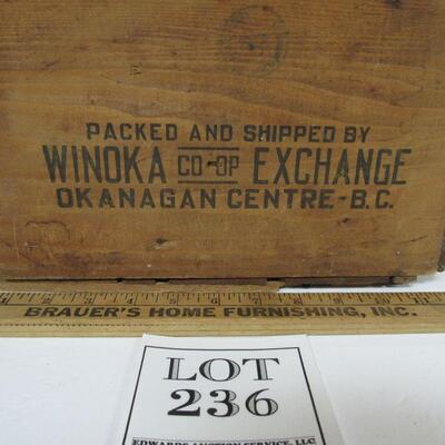 Old Apple Crate, Winoka Exhange Okanagan Center, B.C.