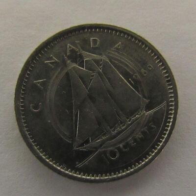 Lot of Canadian Coins, One is 1945, Random Dates