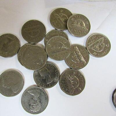 Lot of Canadian Coins, One is 1945, Random Dates