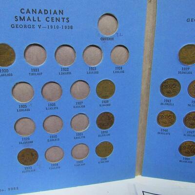 Partially Filled Canadian Penny Book, 1920-1972