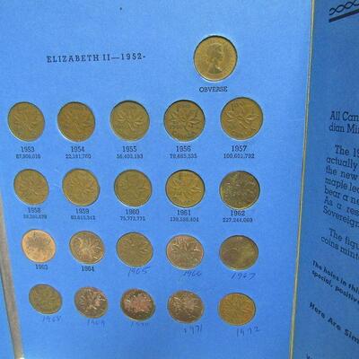 Partially Filled Canadian Penny Book, 1920-1972