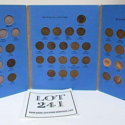 Partially Filled Canadian Penny Book, 1920-1972