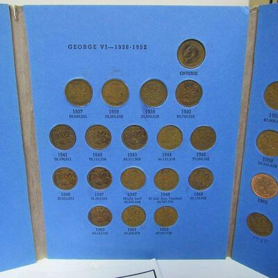 Partially Filled Canadian Penny Book, 1920-1972