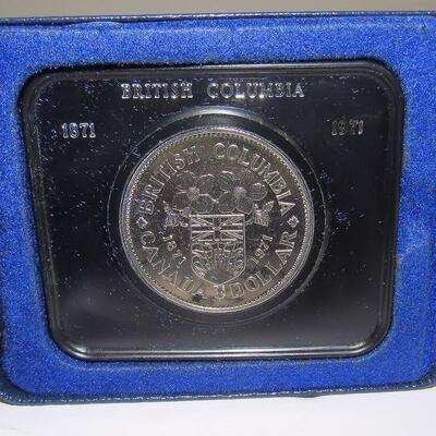 Canadian British Columbia 1871-1971 Dollar Coin, Proof Like, In Original Packaging