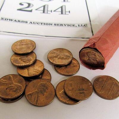Full Roll 1968D Pennies AU-BU