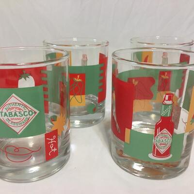Set of 4 Vintage Tabasco Glasses