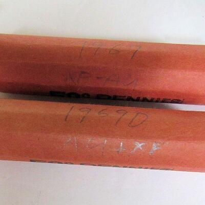 2 Full Penny Rolls: 1967P and 1969D, XF-AU