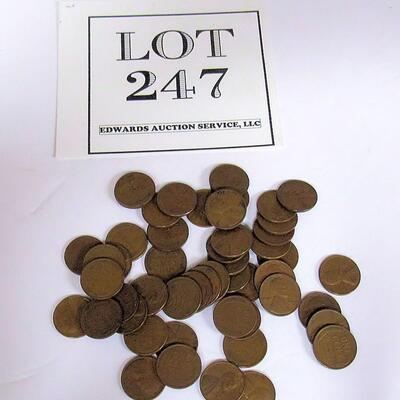 52 Wheat Pennies, Mixed Lot of Random Dates