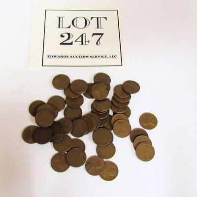 52 Wheat Pennies, Mixed Lot of Random Dates