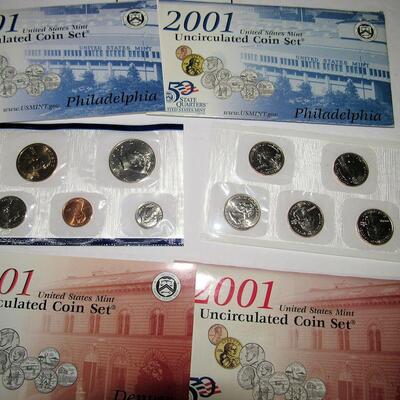 2001 Uncirculated US Mint Set, Never Opened
