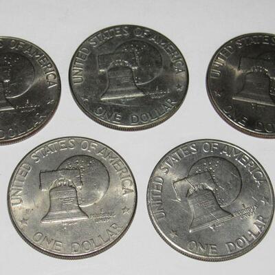 US Bicentennial 1776-1976 Eisenhower Dollar Coins, 4D, 1P
