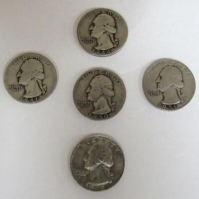 5 Random Date Silver Quarters