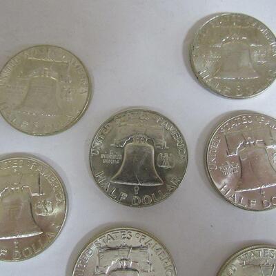 Half Roll Uncirculated 1961D Franklin Half Dollar Coins in Original Mailing Tube