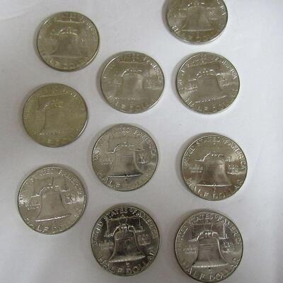 Half Roll Uncirculated 1961D Franklin Half Dollar Coins in Original Mailing Tube