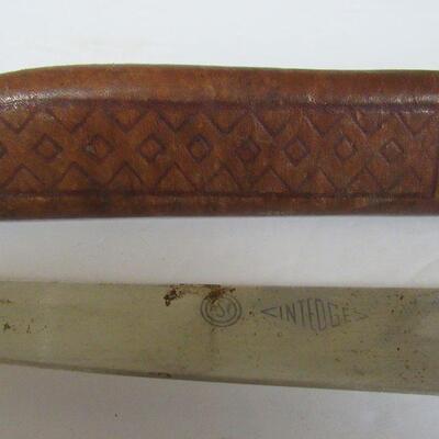 Swibo Knife in Sheath and Vintage Razors