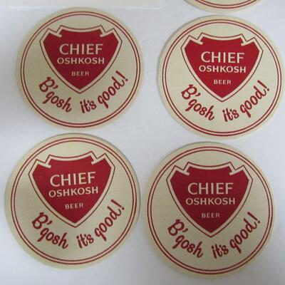 Unused Original Vintage Chief Oshkosh Coasters