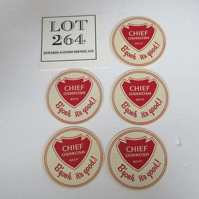 Unused Original Vintage Chief Oshkosh Coasters