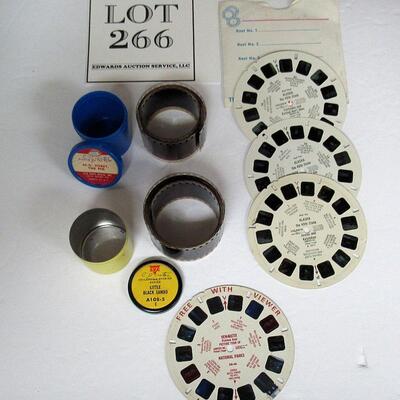 RARE Vintage Little Black Sambo Comic Film in Tube, A108-5, and Animals on the Farm Porky The Pig Film and Viewmaster Reels
