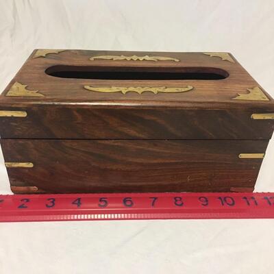 Gorgeous Wood with inlay Tissue Box