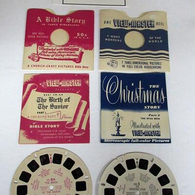 2 Vintage View Master: Birth of The Savior, 1947, CH6A, 1 Reel, and The Christmas Story Pt III Wise Men, 1948