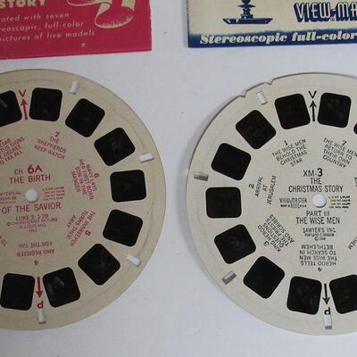 2 Vintage View Master: Birth of The Savior, 1947, CH6A, 1 Reel, and The Christmas Story Pt III Wise Men, 1948