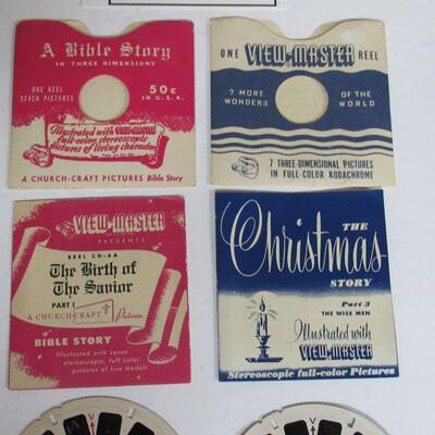 2 Vintage View Master: Birth of The Savior, 1947, CH6A, 1 Reel, and The Christmas Story Pt III Wise Men, 1948