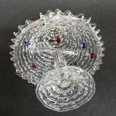 Nice Older Spun Glass Christmas Tree, Small Figure