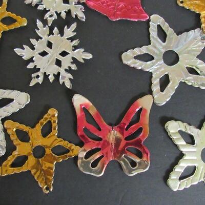 Large Lot of Vintage Foil Christmas Ornaments