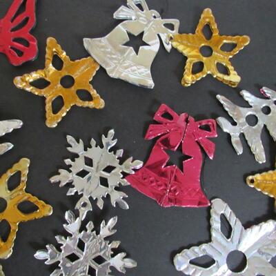 Large Lot of Vintage Foil Christmas Ornaments