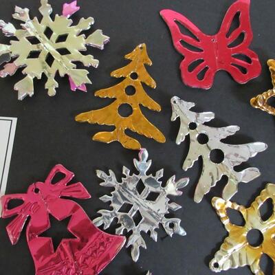Large Lot of Vintage Foil Christmas Ornaments
