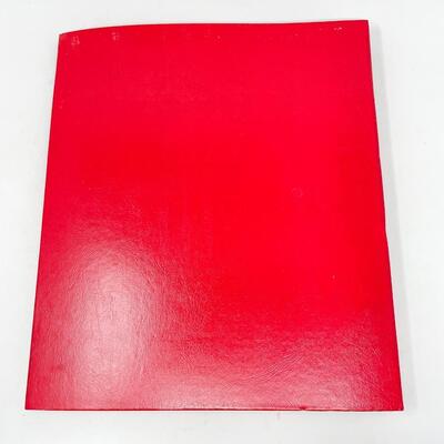 VINTAGE RED SCRAPBOOK - 10â€ X 14â€