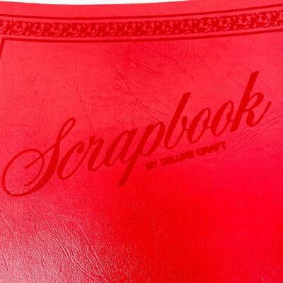 VINTAGE RED SCRAPBOOK - 10â€ X 14â€