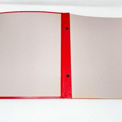 VINTAGE RED SCRAPBOOK - 10â€ X 14â€