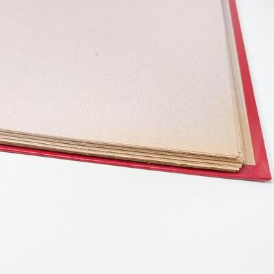 VINTAGE RED SCRAPBOOK - 10â€ X 14â€
