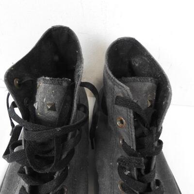 Black and Grey Converse All Star, Men's 8, High Tops