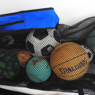 Lot of Various Sports Balls, Soccer Balls, Basket Balls, Rubber Balls, Kids Size