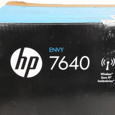 HP envy 7640 All-In-One, Turns On, In Box, Used