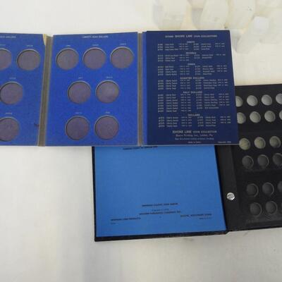 6 Coin Collection Sleeves, and 2 Folders, and Plastic Coin Holders