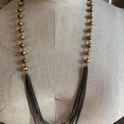 ST BEAD AND CHAIN NECKLACE