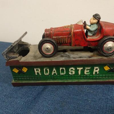 LOT 103.  VINTAGE DIE CAST METAL  ROADSTER BANK
