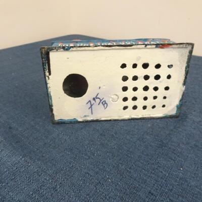 LOT 104.  VINTAGE DIE CAST FISHING METAL BANK