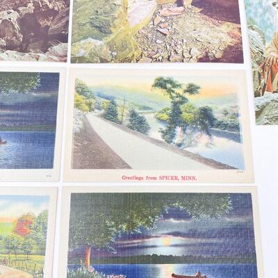 VINTAGE MINNESOTA POSTCARDS (9) - BLANK